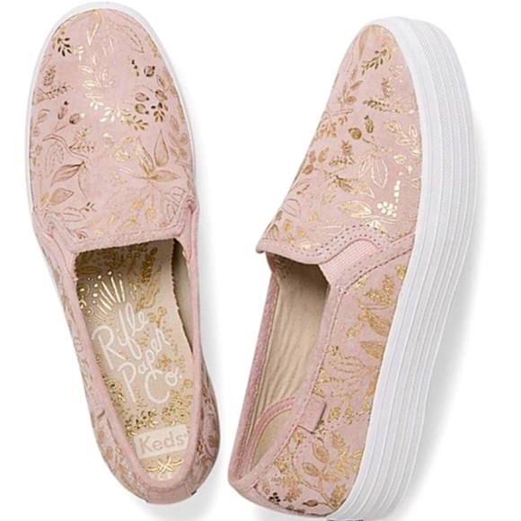 Keds Shoes - Keds X Rifle Paper Co. Women's Floral Sneakers Slip Ons Platform